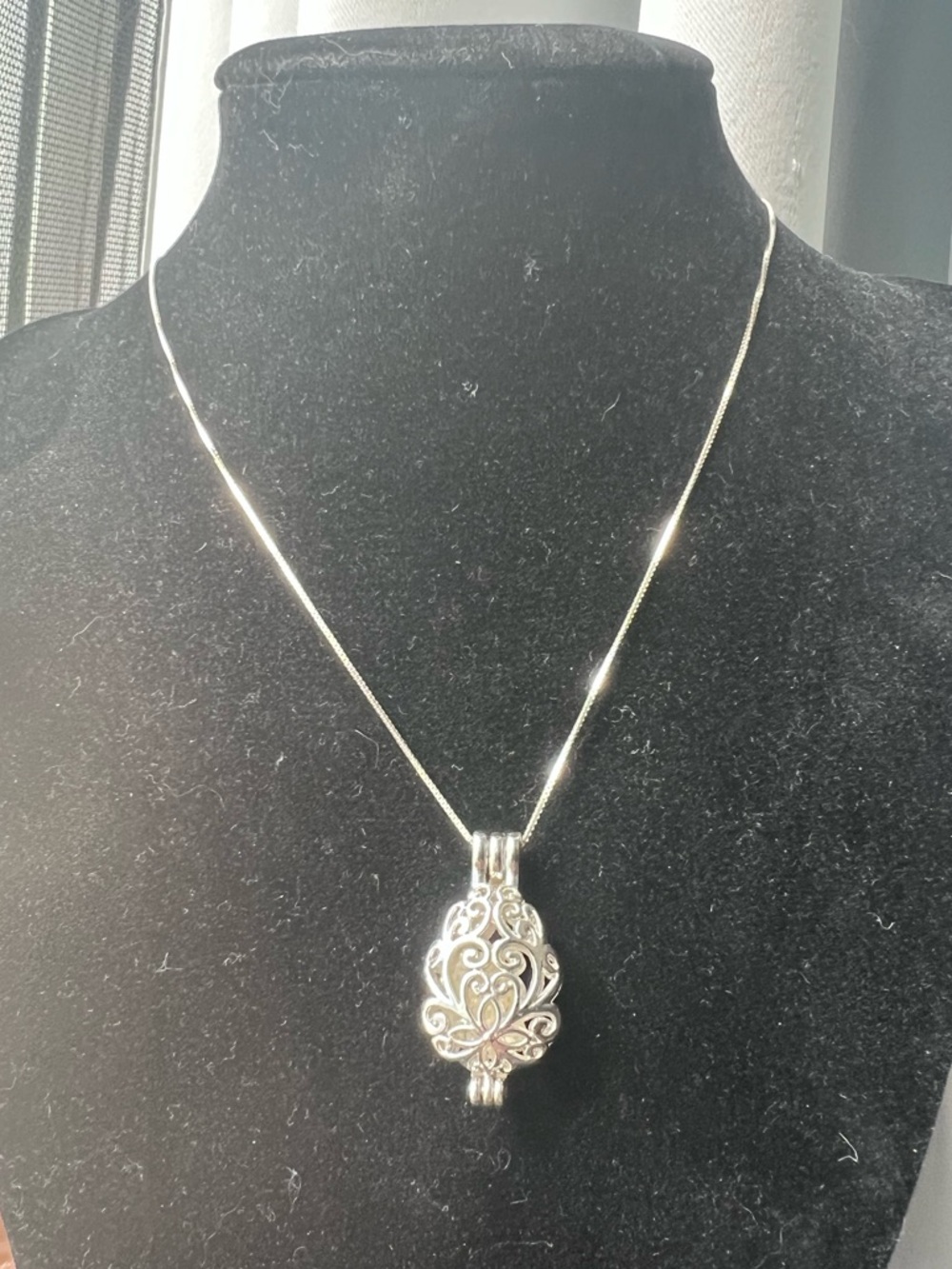 Phenakite Filigree Locket Necklace - Elegant Women's Jewelry